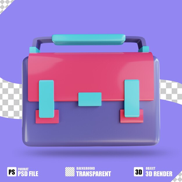 Ilustración 3D bussines case 2 adecuado para bussines