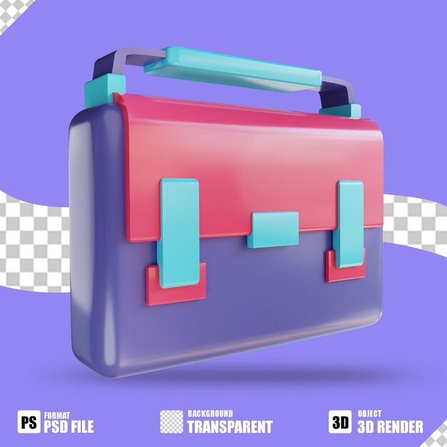 Ilustración 3D bussines case 3 adecuado para bussines