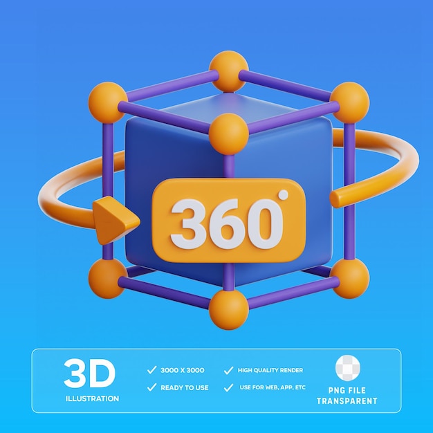 Ilustración 3D de la cadena de bloques