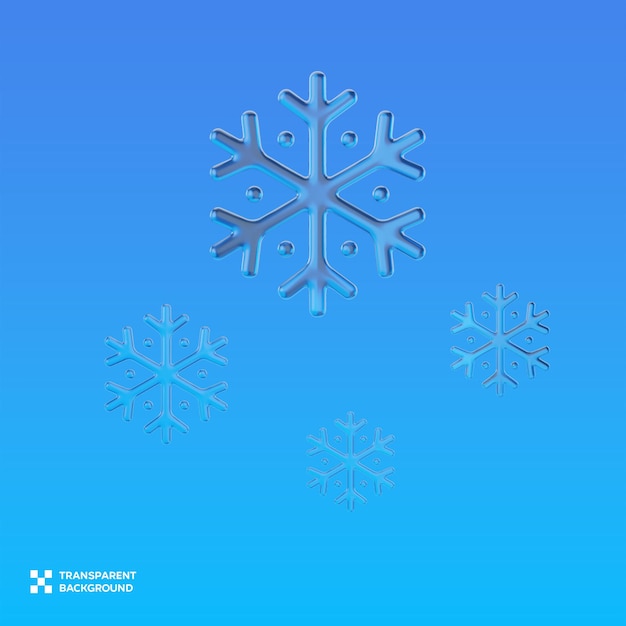 Ilustración en 3D de la caída de nieve en PSD