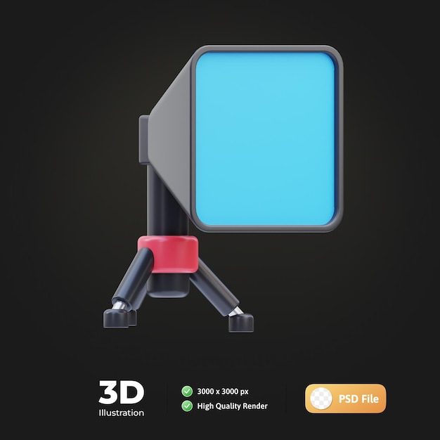 PSD ilustración 3d de caja blanda