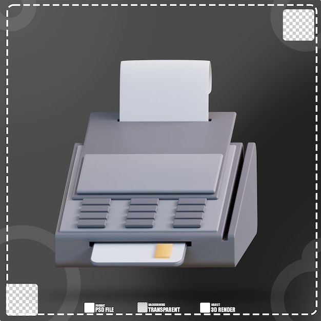 PSD ilustración 3d de cajero automático 3