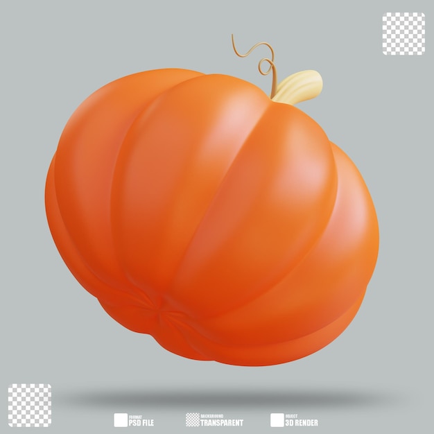 Ilustración 3d calabaza 3