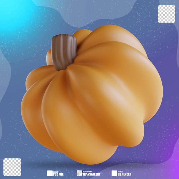 PSD ilustración 3d calabaza de acción de gracias 2