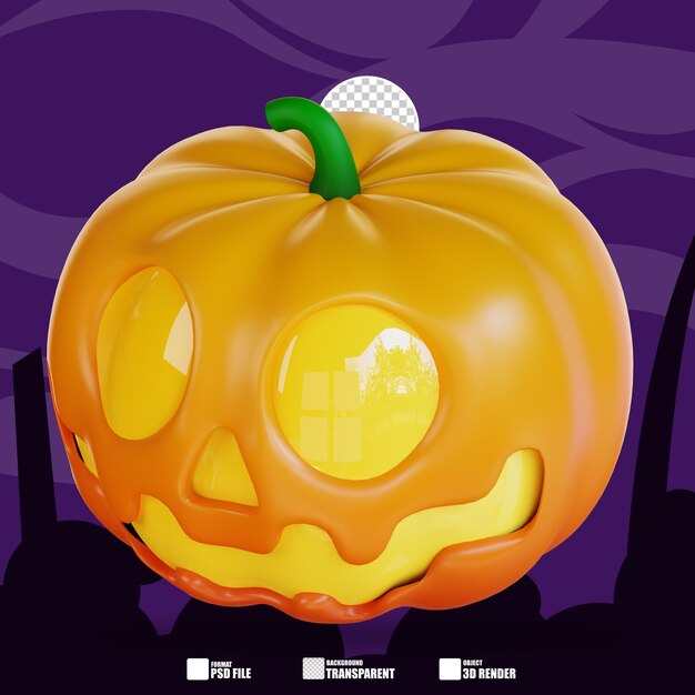 Ilustración 3d de calabaza de halloween 1 2