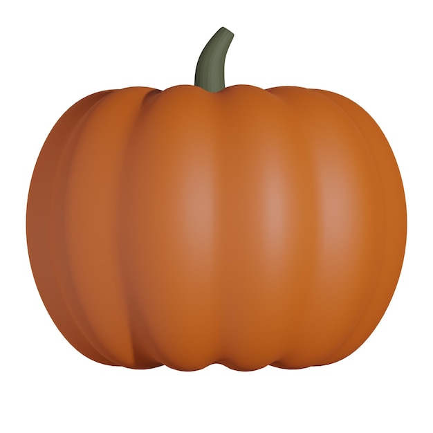 Ilustración 3D de una calabaza