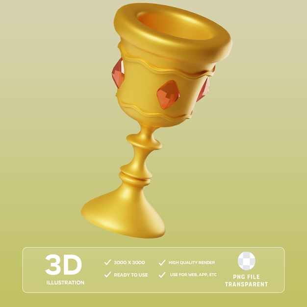 Ilustración 3D del cáliz PSD