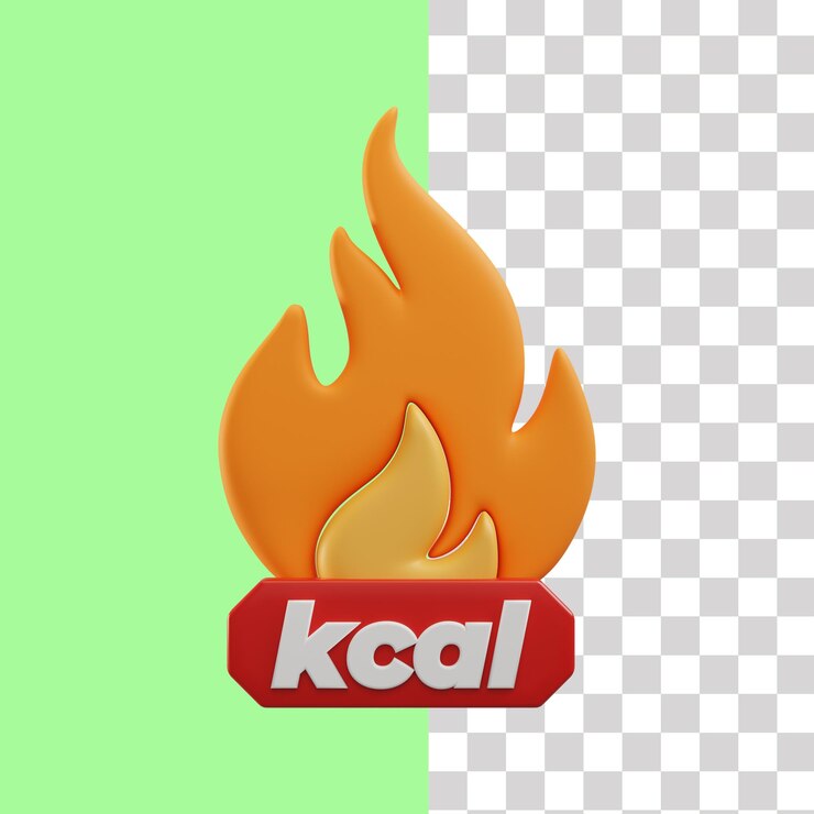 PSD ilustración 3d de las calorías