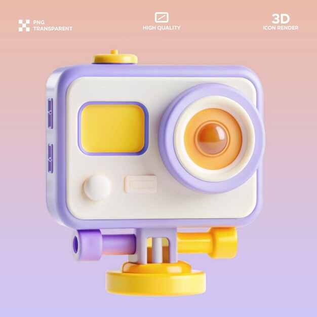 Ilustración 3D de la cámara de acción PSD