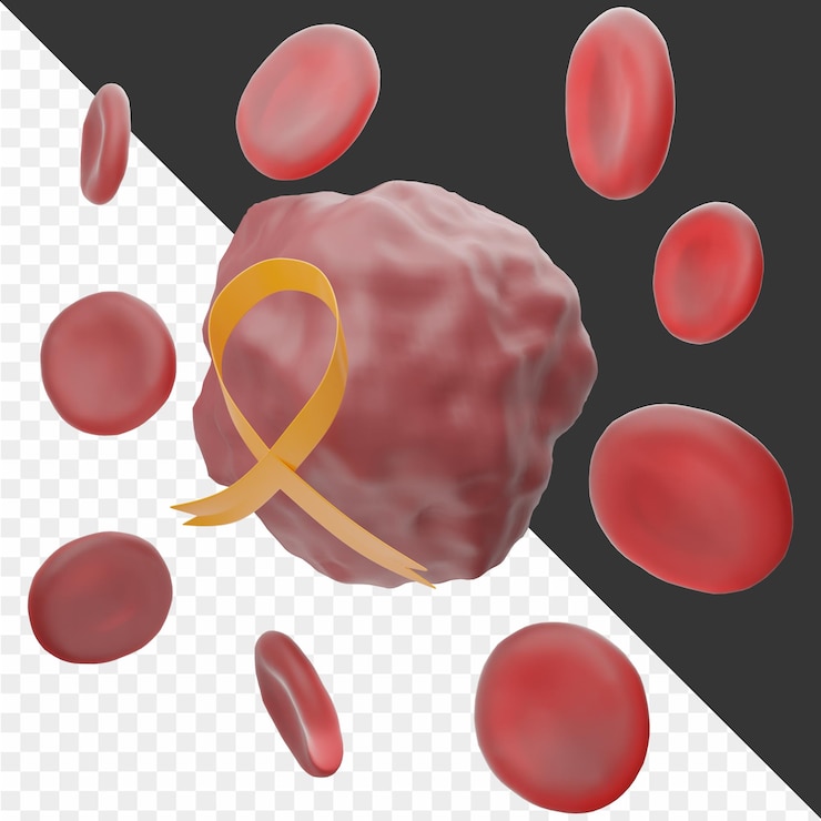PSD ilustración 3d del cáncer