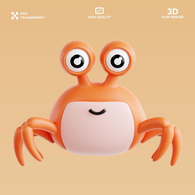 Ilustración 3D del cangrejo PSD