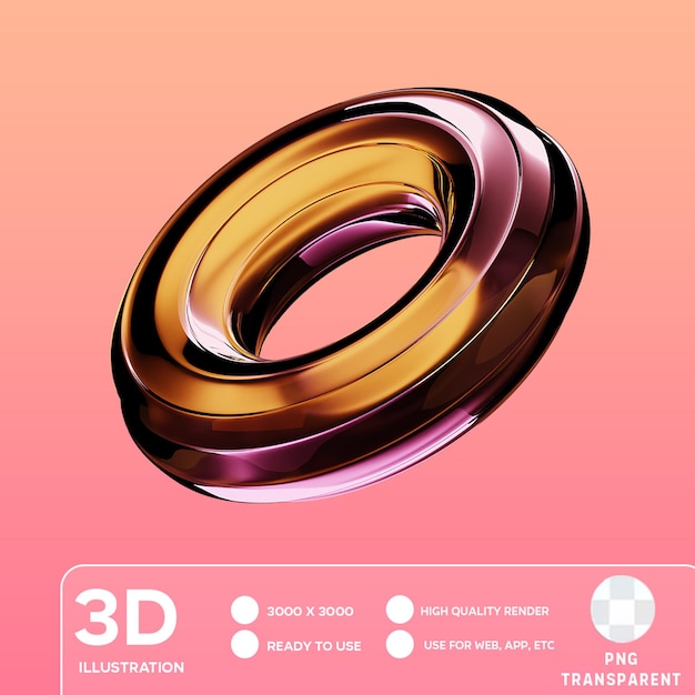 PSD ilustración 3d de la cápsula psd