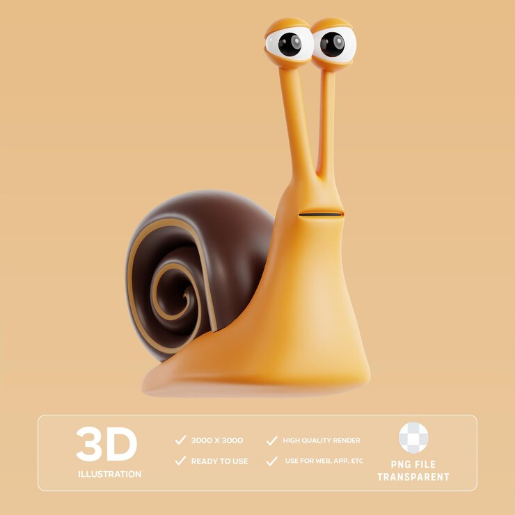 Ilustración 3D del caracol PSD