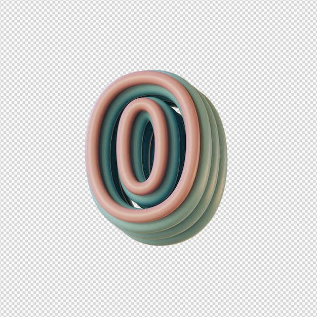Ilustración 3d de caracteres alfabéticos en estilo disco