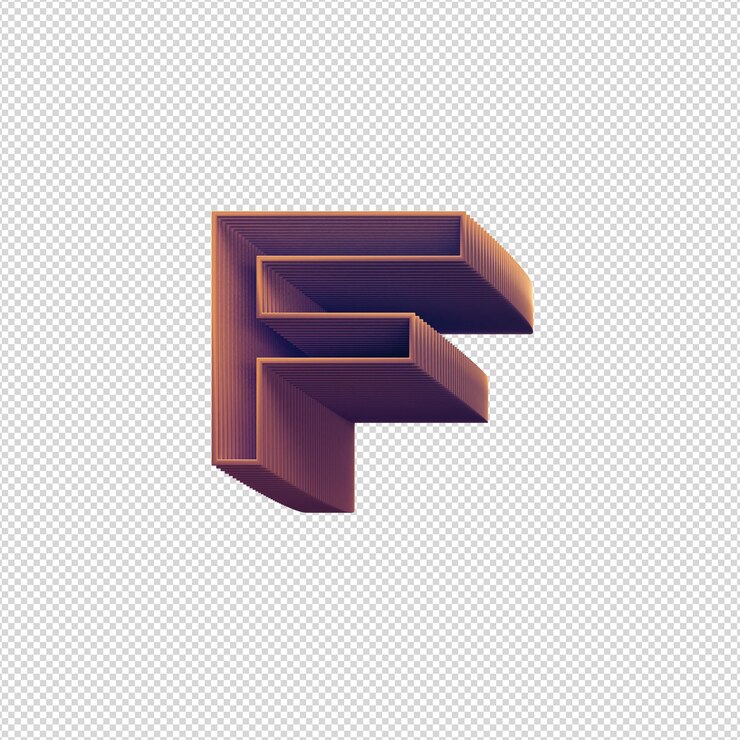 PSD ilustración 3d de caracteres alfabéticos en estilo disco