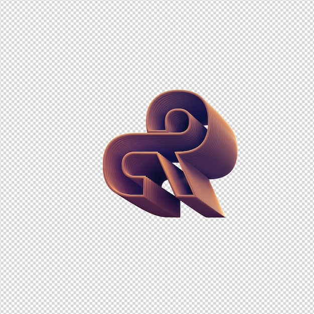 Ilustración 3d de caracteres alfabéticos en estilo disco