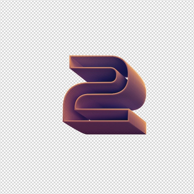 Ilustración 3d de caracteres alfabéticos en estilo disco