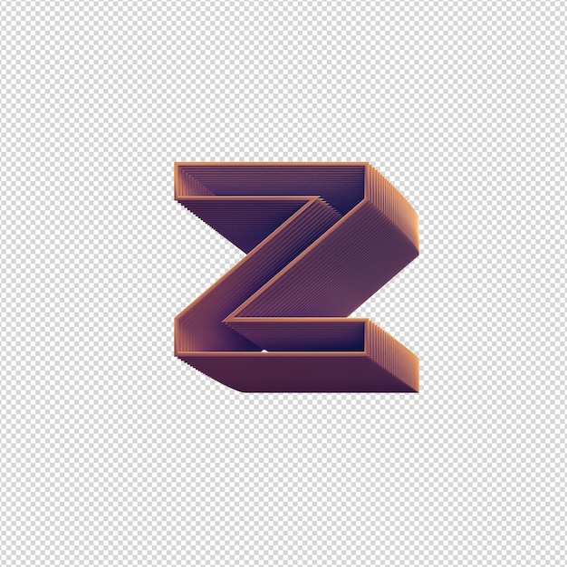 Ilustración 3d de caracteres alfabéticos en estilo disco
