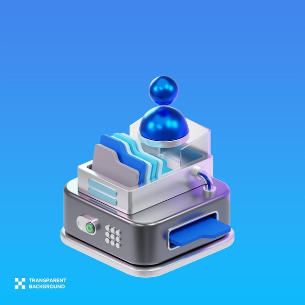 Ilustración 3D de la carpeta PSD