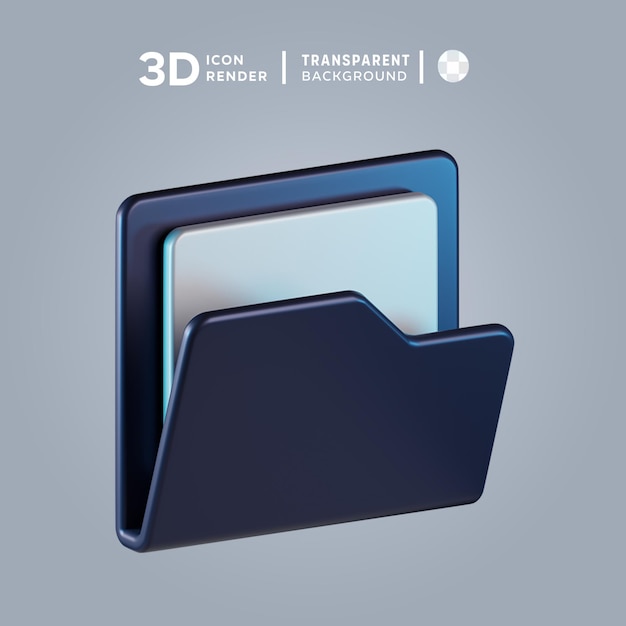 PSD ilustración 3d de la carpeta psd