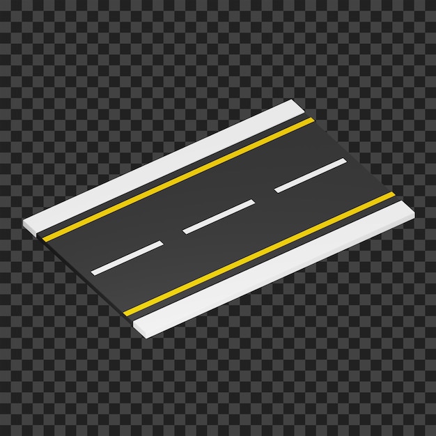 PSD ilustración 3d de carretera. icono 3d de carretera.