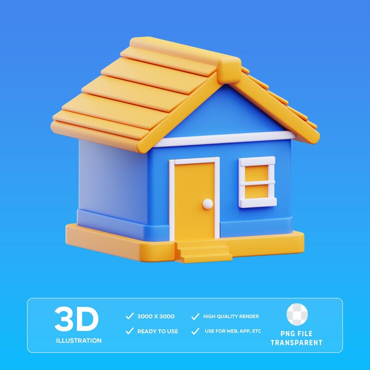 Ilustración en 3D de la casa de PSD
