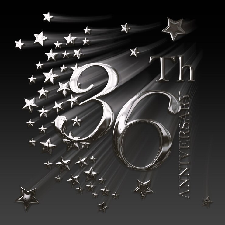 PSD ilustración 3d celebración 36 cumpleaños