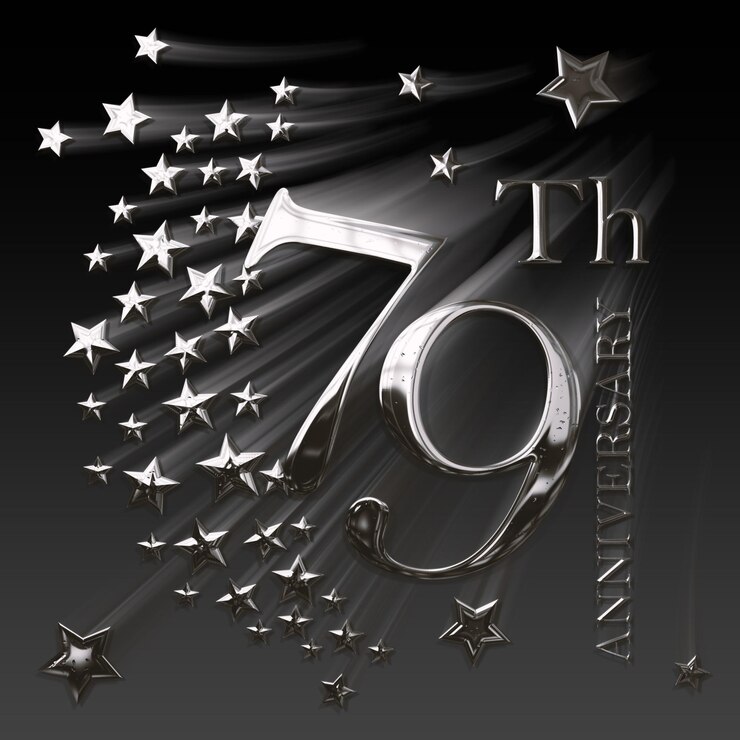 PSD ilustración 3d celebración del 79 cumpleaños