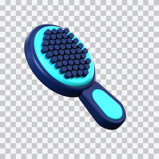 Ilustración en 3D del cepillo para el cabello