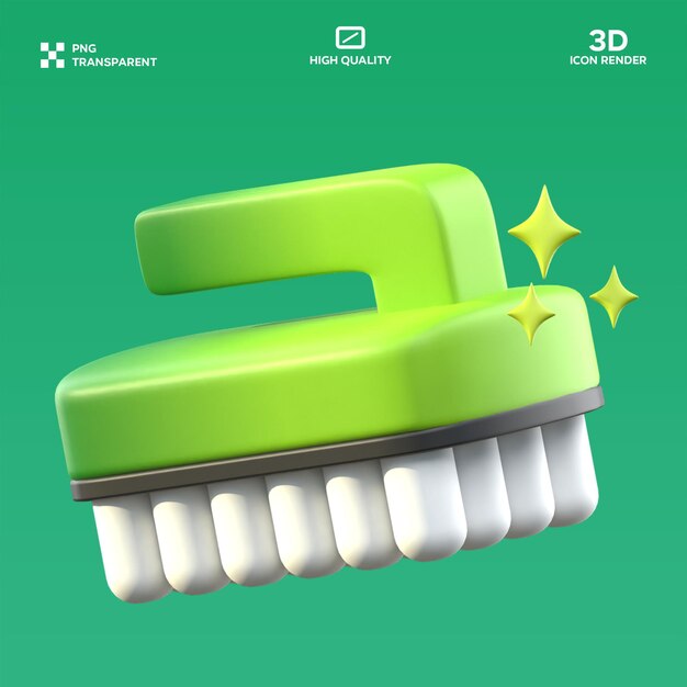 Ilustración 3D del cepillo de limpieza de PSD