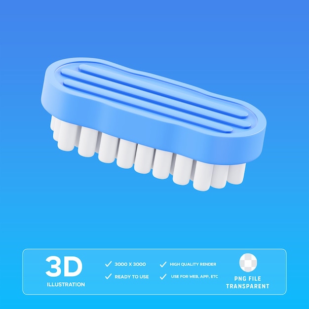 Ilustración 3D del cepillo de limpieza de PSD