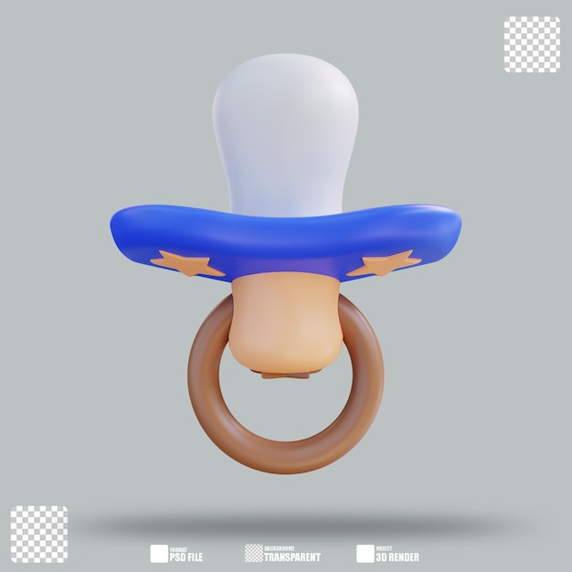 Ilustración 3D Chupete 2