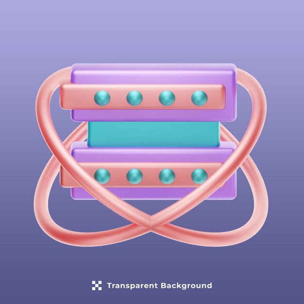 Ilustración 3d de ciencia de datos