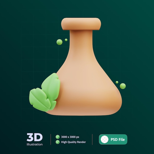 PSD ilustración 3d de ciencia