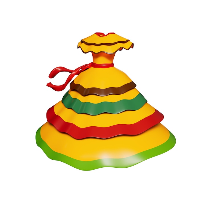 PSD ilustración en 3d de cinco de mayo