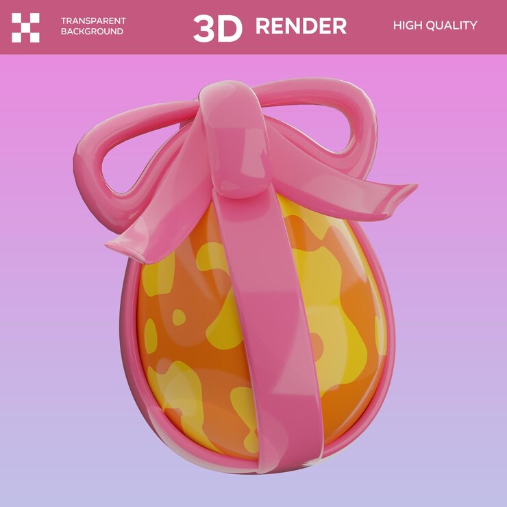 PSD ilustración 3d de la cinta de huevo de psd