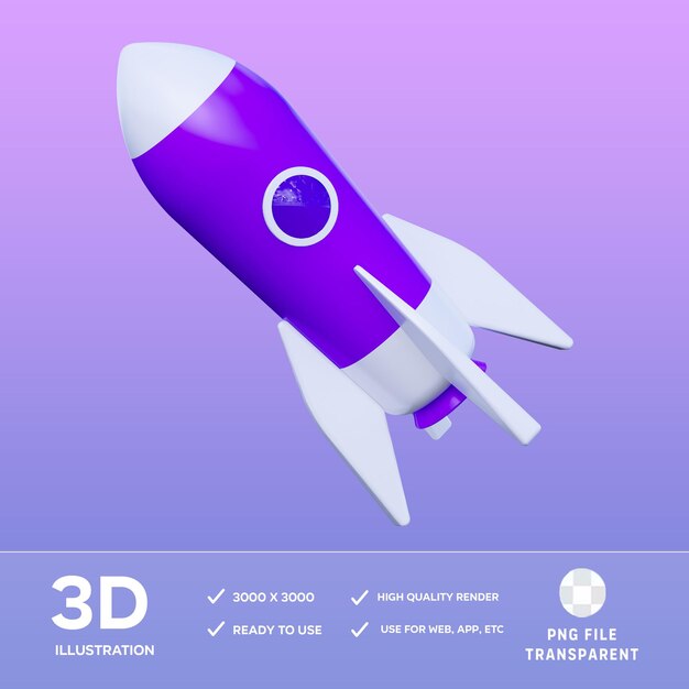 Ilustración 3D del cohete PSD