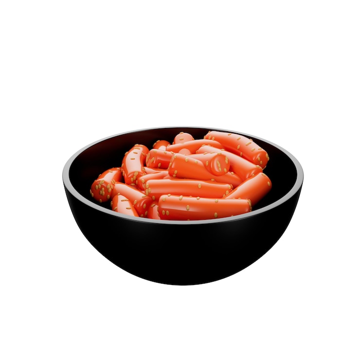 PSD ilustración 3d de comida coreana
