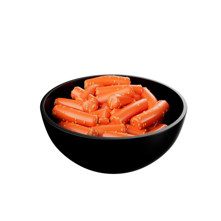 PSD ilustración 3d de comida coreana