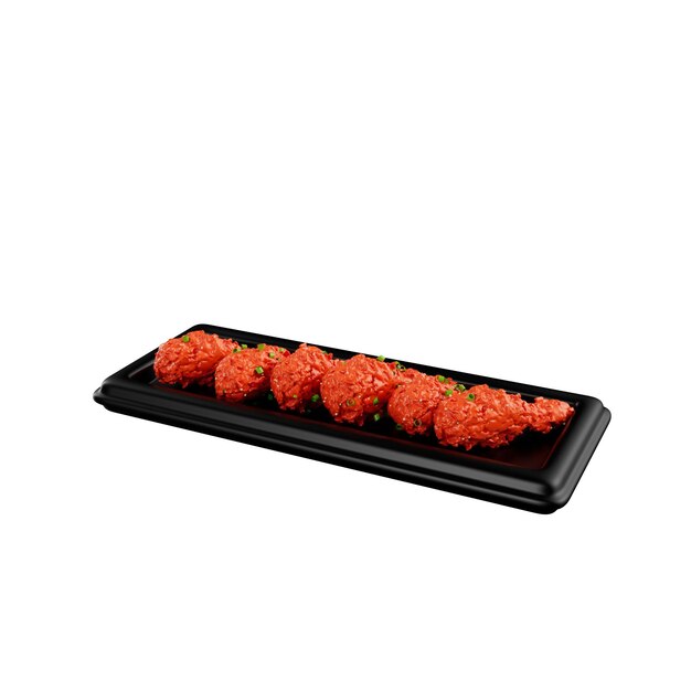 Ilustración 3D de comida coreana