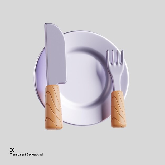 PSD ilustración 3d de una comida nutritiva