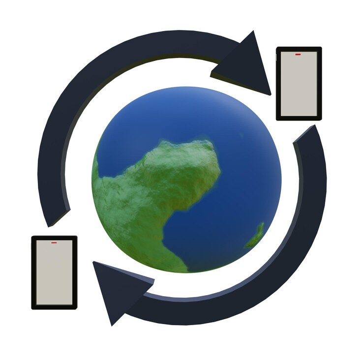 PSD ilustración 3d de la comunicación global.