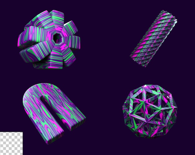 PSD ilustración 3d concepto de comunicación de tecnología abstracta