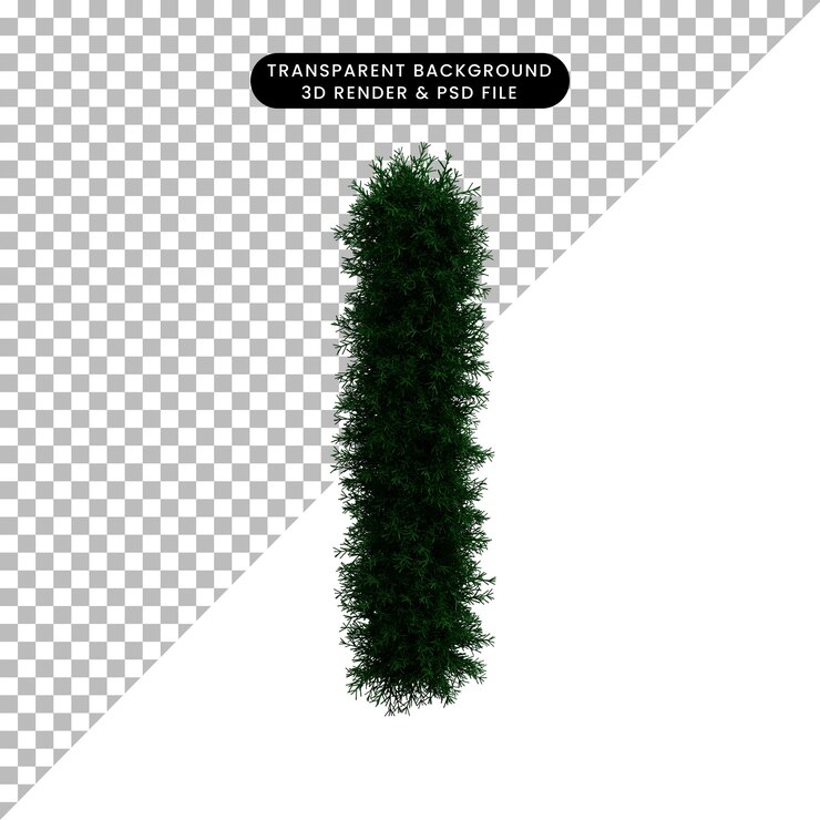 PSD ilustración 3d del concepto de hoja de corona alfabeto minúsculas l