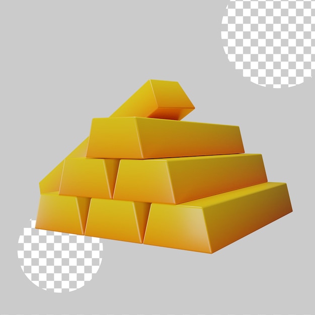 PSD ilustración 3d del concepto de oro
