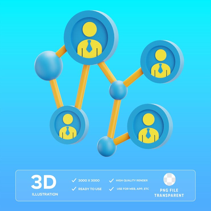 Ilustración 3D de la conexión