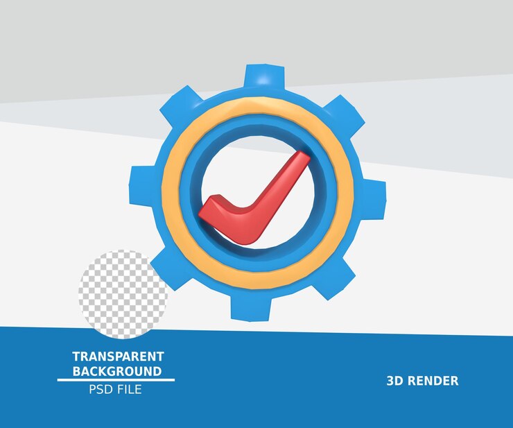 PSD ilustración 3d de la configuración de la lista de verificación