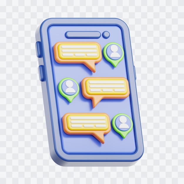 Ilustración en 3D de la conversación
