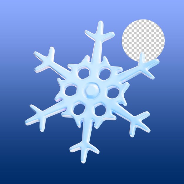 ilustración 3d de copo de nieve