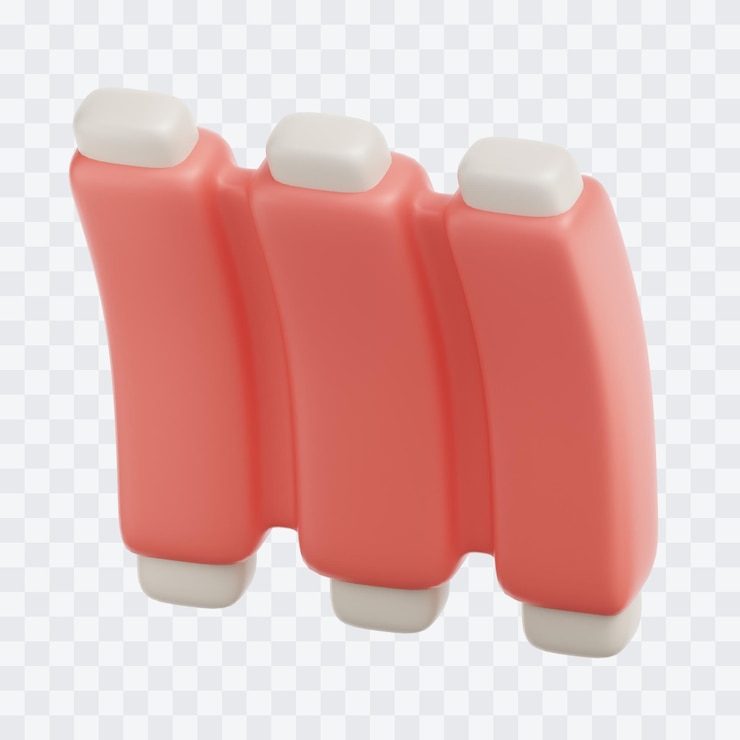 PSD ilustración 3d de las costillas